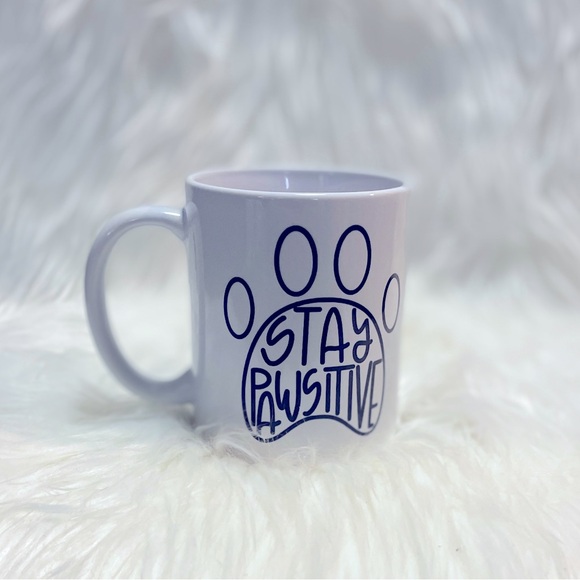 Stay Pawsitive Double Sided Coffee Mug - Picture 2 of 2